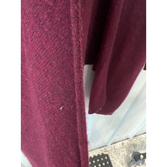 14th and Union Cashmere Open Front Cardigan Sweater Women Small Red Asymmetrical - Picture 8 of 9